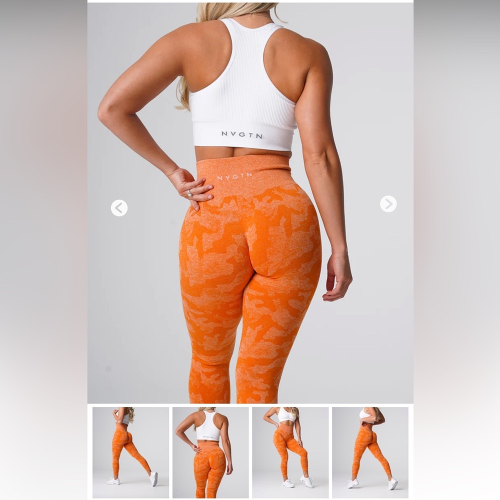 NVGTN Burnt Orange Camo Leggings
